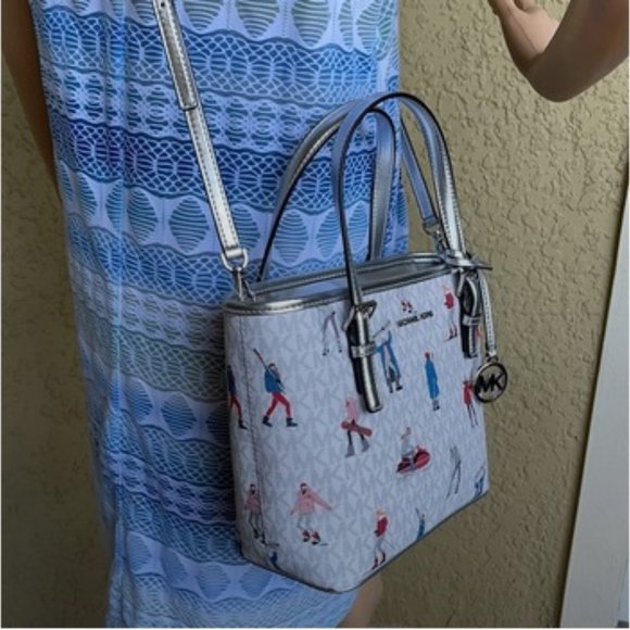 Michael Kors Jet Set Girls XS Convertible Satchel Bright White - Picture 7 of 16